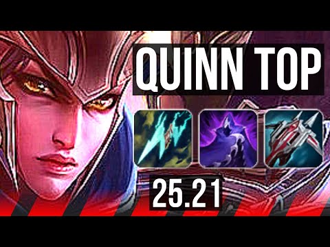 QUINN vs FIORA (TOP) | Rank 4 Quinn, Legendary, 14/3/11, 1100+ games | KR Grandmaster | 25.21