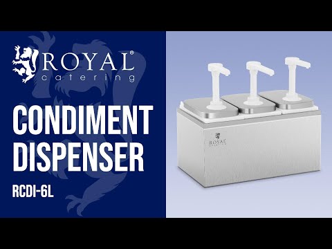video - Factory second Condiment Dispenser - 3 pumps - 3 x 2 L