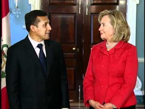 Secretary Clinton Meets With Peruvian President-elect Ollanta Humala