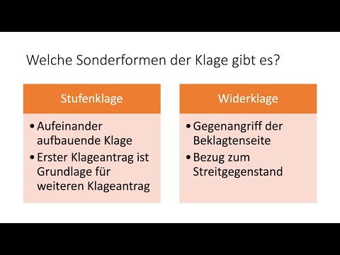 Stufenklage und Widerklage