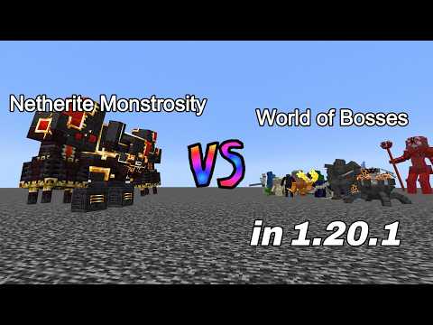 Netherite Monstrosity vs World of Bosses | Minecraft  Mob Battle
