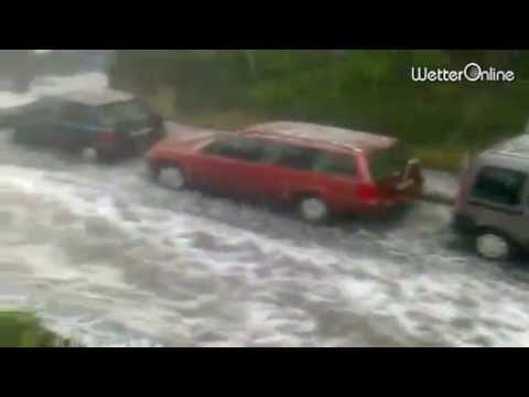 Hail storm in Marburg - Hailstones, some golf ball-sized