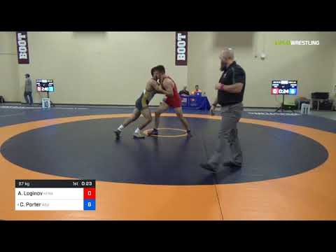 2018 Marine Corps US Open/UWW Junior Greco Roman 87 Con 8 #2 - Artem Loginov (Kena) Vs. Chad Porte