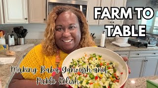How to Use Your Garden Produce in the Kitchen| Eggplant Dip (Baba Ganoush) + Pickle Relish