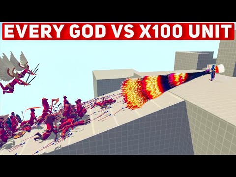 100x Viking Army vs Every god - Totally Accurate Battle Simulator TABS