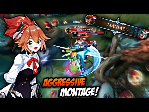 LIVESTREAM BEST MOMENT !!! SUPER AGGRESSIVE FANNY FREESTYLE KILL MONTAGE !!! - Fanny MLBB