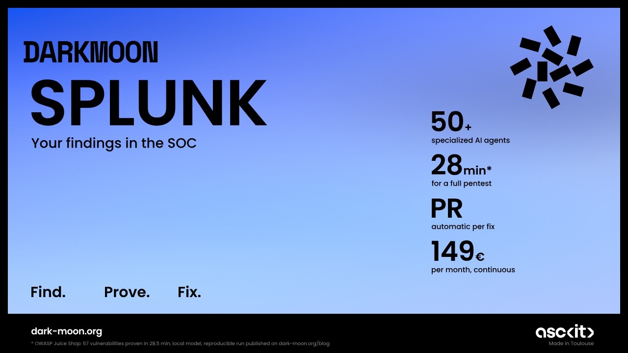 Watch the Darkmoon + Splunk tutorial on YouTube