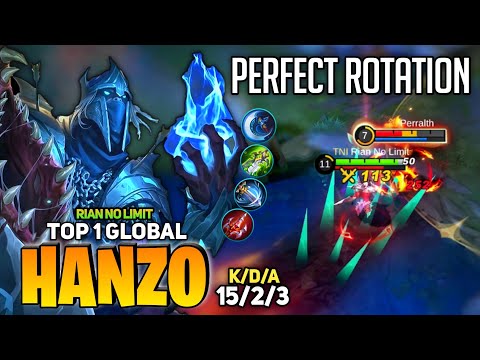 Hanzo Perfect Rotation Dominate The Game [Top 1 Global Hanzo] by Rian No Limit -Mobile Legends