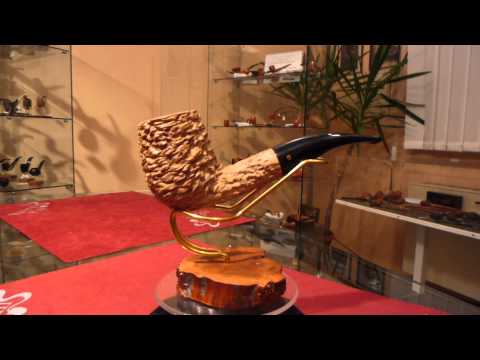 Pipa olivastro half bent fatta a mano - www.paronellipipe.it