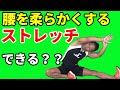 腰を柔らかくするストレッチ! 凝り固まった体に!自宅筋トレで効果を出すためにも重要! 脊柱起立筋を柔らかく。腰痛にも!
