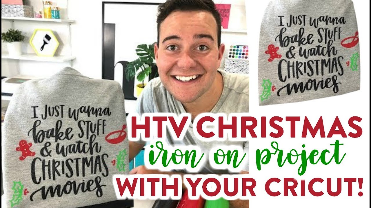 HTV CHRISTMAS IRONON PROJECT WITH YOUR CRICUT! Makers Gonna Learn