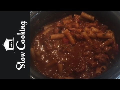 This Slow Cooker Beef Ragu with Rigatoni Pasta Was...