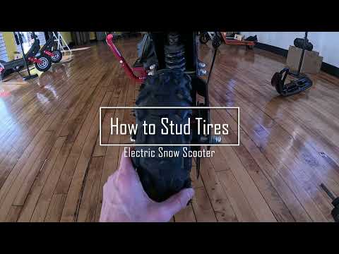 How to stud tires on an electric scooter and snow scooter