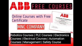 ABB Free Certificate | Free Online Learning ABB Courses | ABB My Learning login | Free E-learning