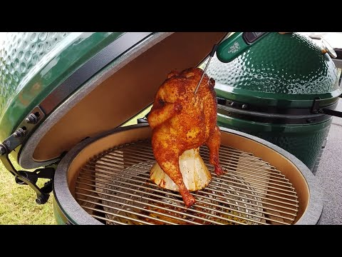 Wine-Butt/Beer-Butt Chicken on the Big Green Egg