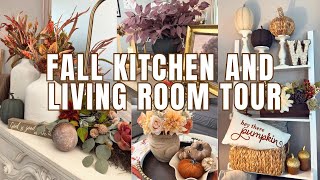 FALL HOME DECOR TOUR - REAL ~LIVEABLE SPACES KITCHEN AND LIVING ROOM - MISSING FALL DECOR!
