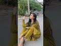 Cute Desi Girl Hot Target Look Sitting On The Road In Salwar Kameez Garam Figure Showing Hot Pose
