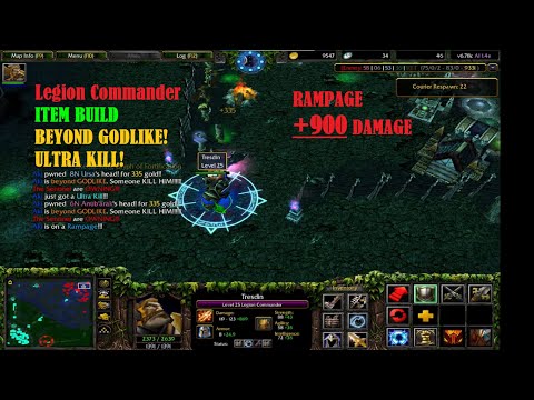 Dota Tresdin Legion Commander  Beyond Godlike Item Build Rampage Damage