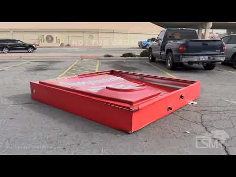 02-22-2023 El Paso, TX - Wind damage - High winds - Gas station sign toppled