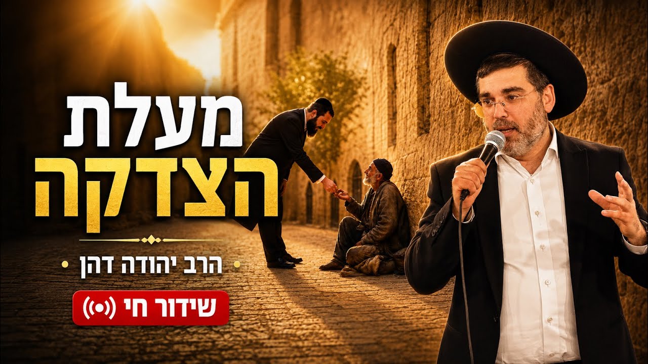 הרב יהודה דהן | מעלת הצדקה שידור חי 🔴