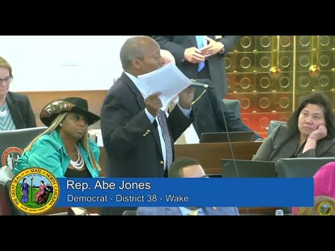 Rep. Abe Jones (D-Wake) on Elections Law Changes (Senate Bill 747)