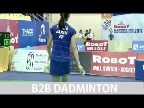 Badminton Asia Mixed Team Championships 2017  Hanna RAMADINI vs Sayaka SATO