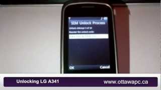 How to Unlock LG 341 A133 Alicia Telus At&t Bell Koodo Rogers Tmobile