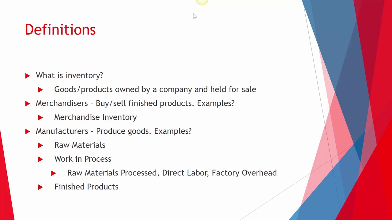 Financial Accounting / Narrated PowerPoints - Lesson 6 (Inventory and Cost of Goods Sold)