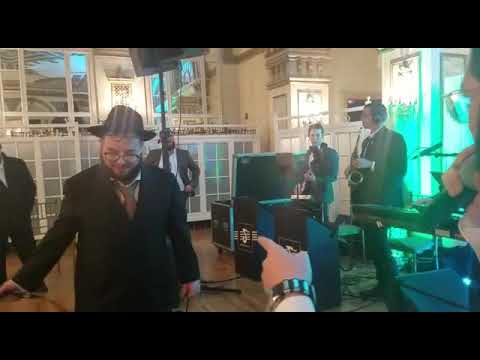 Levi Cohen & Menachem Weinstein at his wedding with Yossi Shtendig