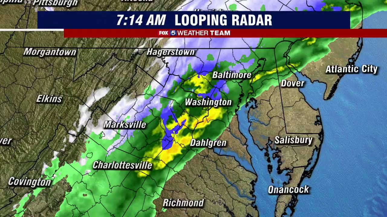 WATCH LIVE: FOX 5 RADAR: TRACKING SNOW ACROSS DC REGION | FOX 5 DC