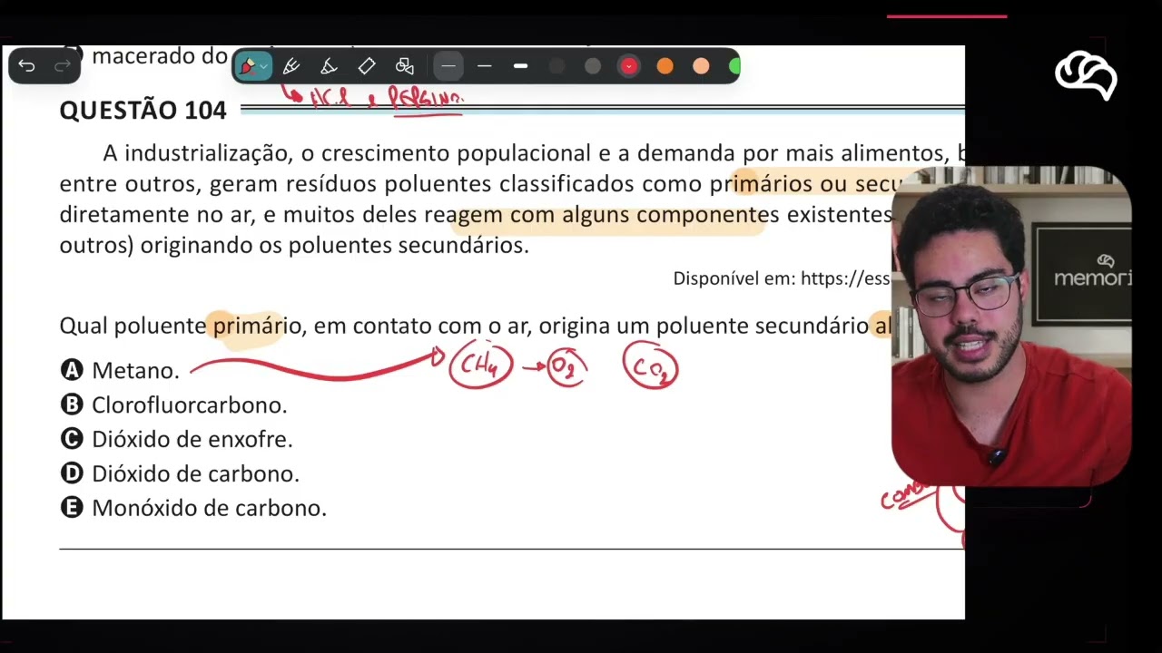 Resolução em Vídeo — Questão 104 ENEM 2025 Belém