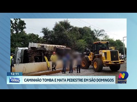 Fatalidade em São Domingos: Caminhão tomba e mata pedestre na ponte