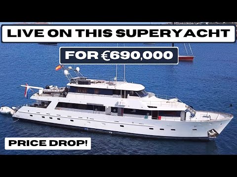 $718,000 SuperYacht Tour | Live aboard this Superyacht | Yacht For Sale