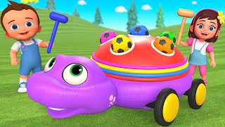 Color Soccer Balls Wheel On The Bus +More Nursery Rhymes & Kids Songs | Kindergarten Educational