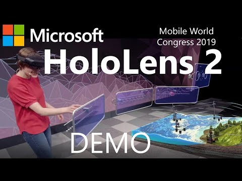 Microsoft HoloLens 2 Demo - Mobile World Congress 2019 (Julia Schwarz) #hololens2