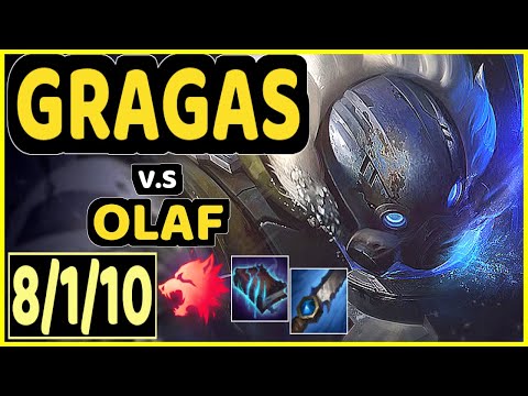 REVOLTA (GRAGAS) vs OLAF - 8/1/10 KDA JUNGLE GAMEPLAY - BR Ranked GRANDMASTER