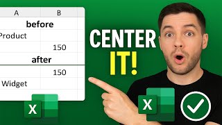 Excel Tips: Centering Data Made Easy (Text & Numbers)