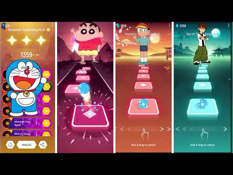 Doraemon vs Shinchan vs kitretsu vs Ben 10Who is best ..??#colorusoda TILES HOP RUSH