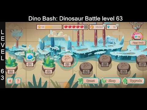 Dino Bash: Dinosaur Battle level 63 [without MONEY]