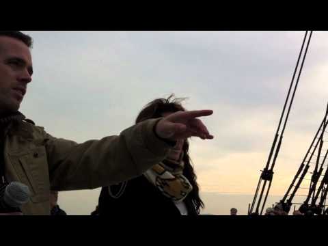 The Bello family sings on the USS CONSTITUTION