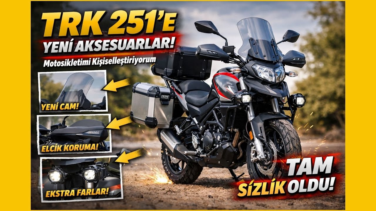 TRK 251'E YENİ AKSESUARLAR! | Motosikletimi Kişiselleştiriyorum