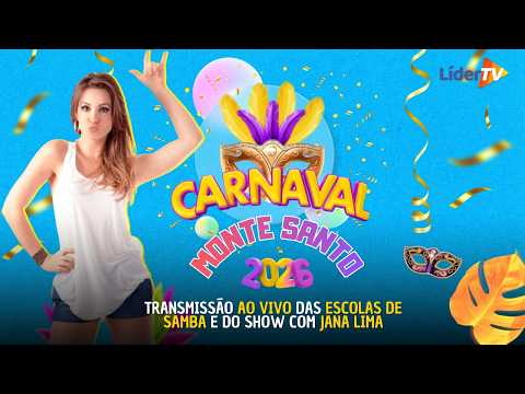 Carnaval 2026 AO VIVO: Escolas de Samba Braz e Belém em Monte Santo de Minas + JANA LIMA | LÍDER TV