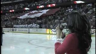 Krista Jane performing National Anthem at Sens vs. Leafs game September 27, 2011
