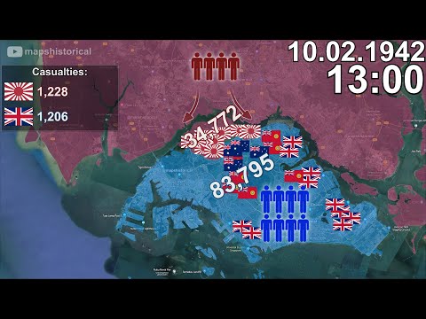 Fall of Singapore in 1 minute using Google Earth