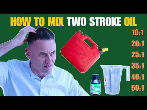How to mix two stroke oil with gasoline. SIMPLE instructions. Mix oil and gas for Ryobi weed eater