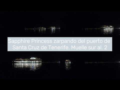 Sapphire Princess zarpando del puerto de Santa Cruz de Tenerife  Muelle sur al  2