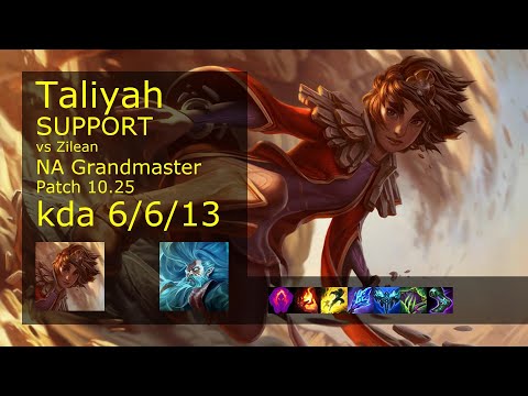 Taliyah Support vs Zilean - NA Grandmaster 6/6/13 Patch 10.25 Gameplay