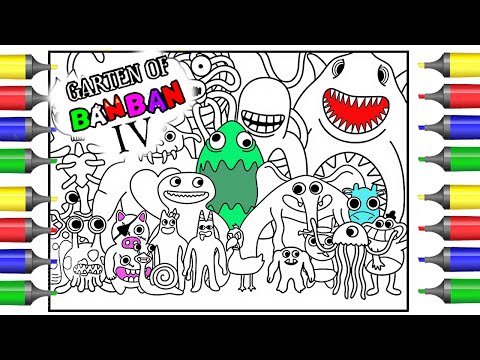 Garten Of Banban Chapter 4 New Coloring pages / Color All New Monsters /