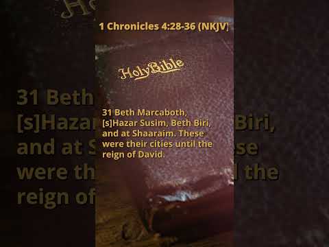 1 Chronicles 4:28-36 (NKJV)