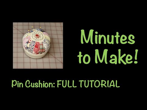 Minutes to Make! | Create a pincushion using thrifted bowl and scrap fabric